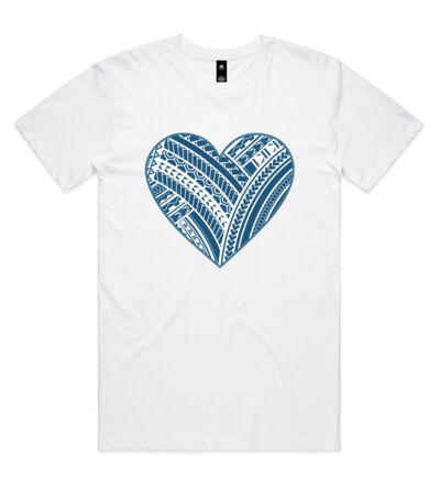 Green Polynesian heart - Mens Staple T shirt Thumbnail