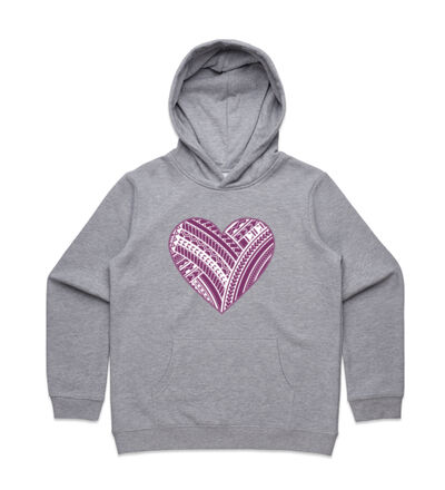 Purple Polynesian heart - Kids Supply Hoodie Thumbnail