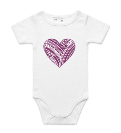 Purple Polynesian heart - Mini-Me One-Piece Thumbnail
