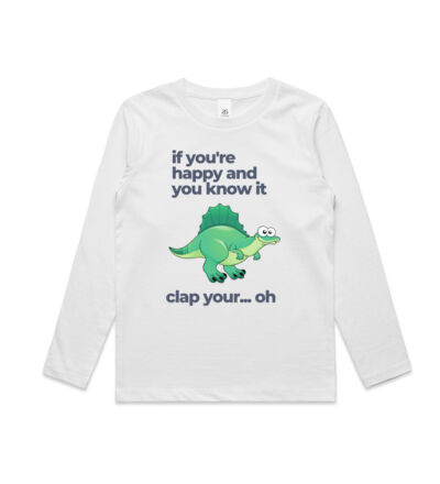 Happy Dinosaur - Kids Longsleeve Tee Thumbnail