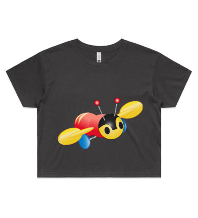 Kiwi Buzzy Bee - Womens Crop Tee Thumbnail