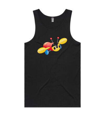 Kiwi Buzzy Bee - Mens Lowdown Singlet Thumbnail
