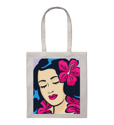 Polynesian Girl - Heavy Duty Canvas Tote Bag Thumbnail