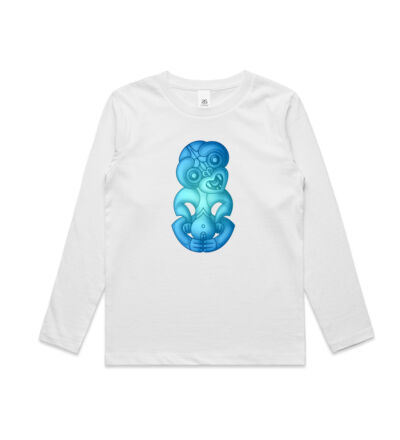 Blue Green Hei Tiki - Kids Longsleeve Tee Thumbnail